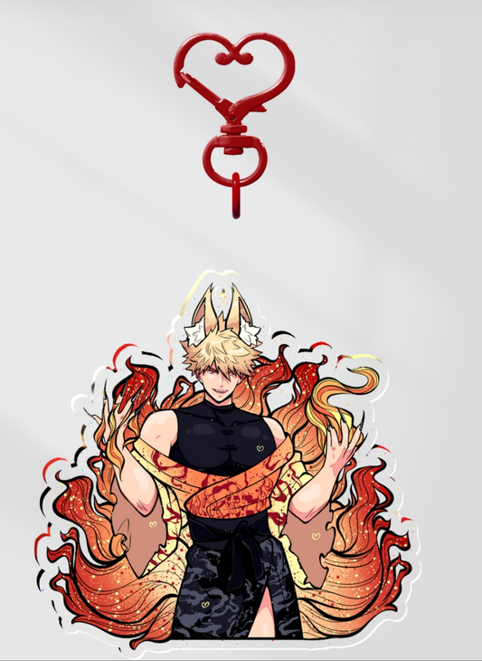 Kitsune Baku acrylic charm