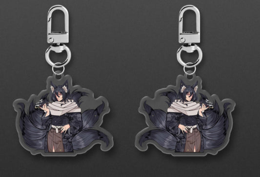 Kitsune zawa acrylic keychain